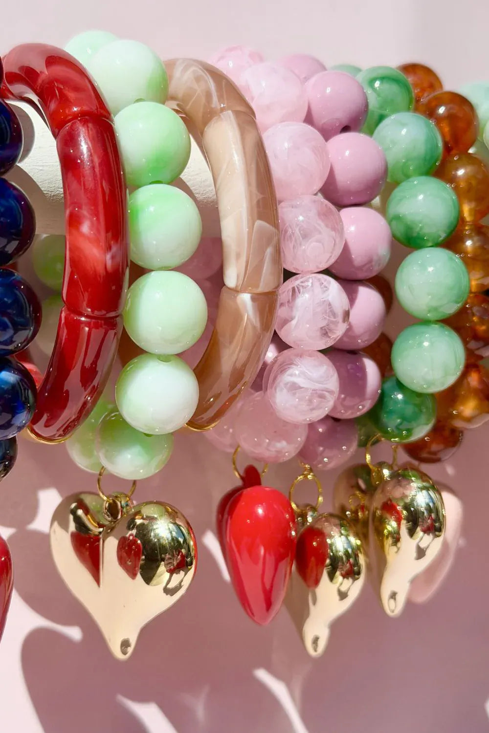 Bubble + Heart Bracelet | Pale Green