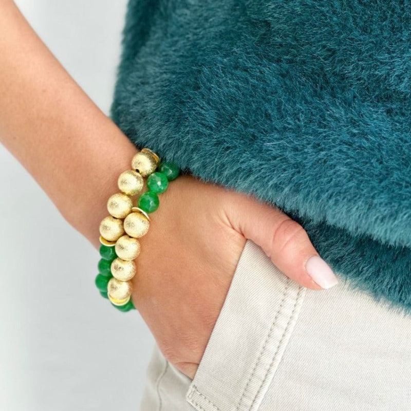 Glamour Bracelet - Gold & Amazonite