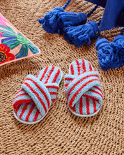 Hamilton Stripe Sherpa Adult Slippers | 37/38