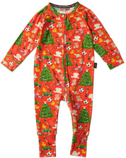 Christmas Toys Organic Long Sleeve Zip Romper 12 - 18 mths
