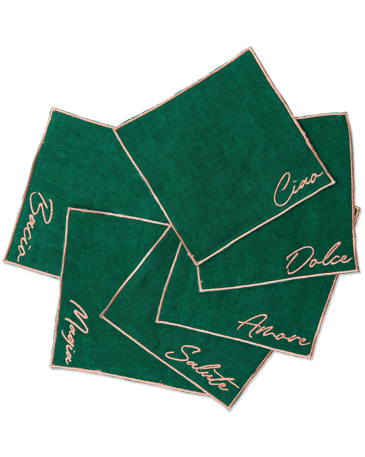 Cocktail Hour Embroidered Cocktail Napkins | Set of 6