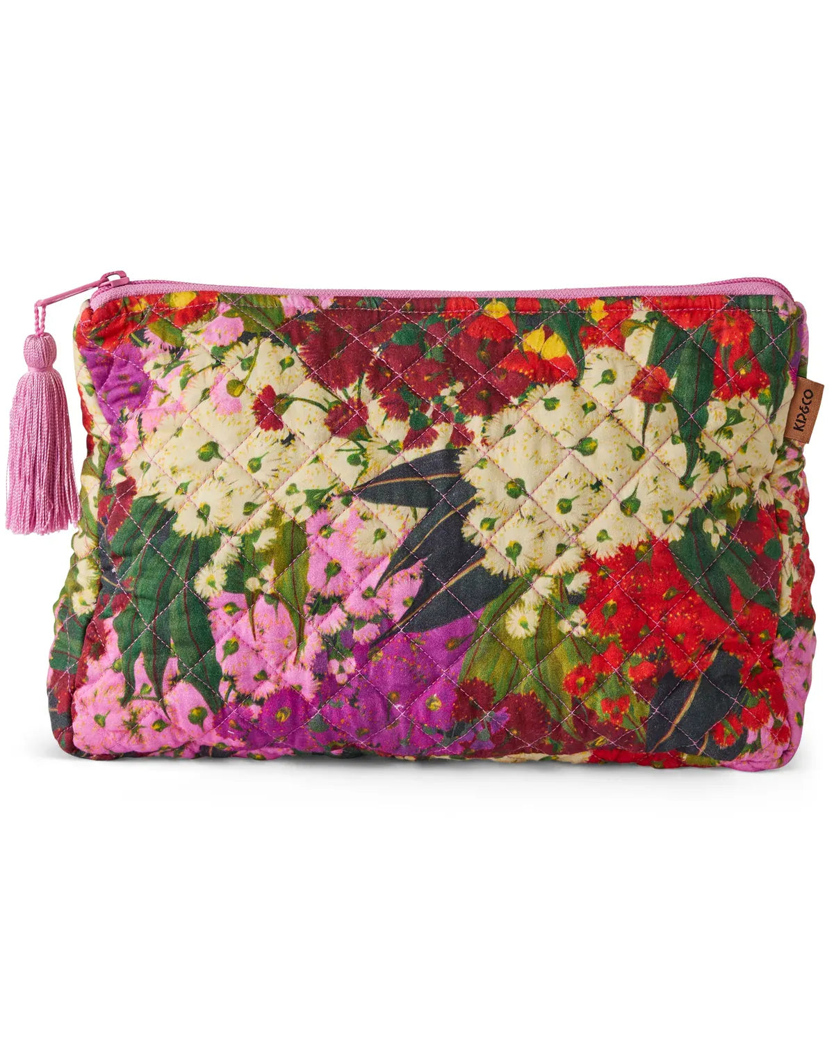 Australian Bush Blossom Quilted Cotton Toiletry Case