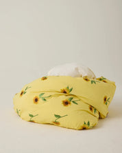 Sunflower Delight Embroidered Cotton Quilt Cover | Single