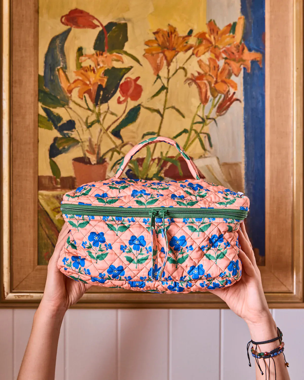 Kip&Co x Anna Spiro Indian Summer Rose Organic Cotton Toiletry Case