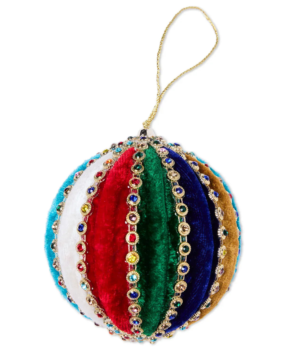 Jolly Velvet Embellished Bauble