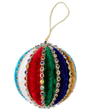 Jolly Velvet Embellished Bauble