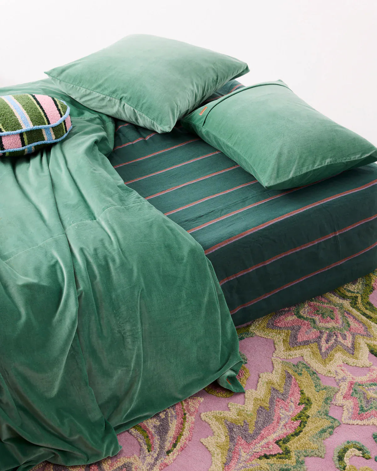 Pistachio Velvet Standard Pillowcases | Set of 2