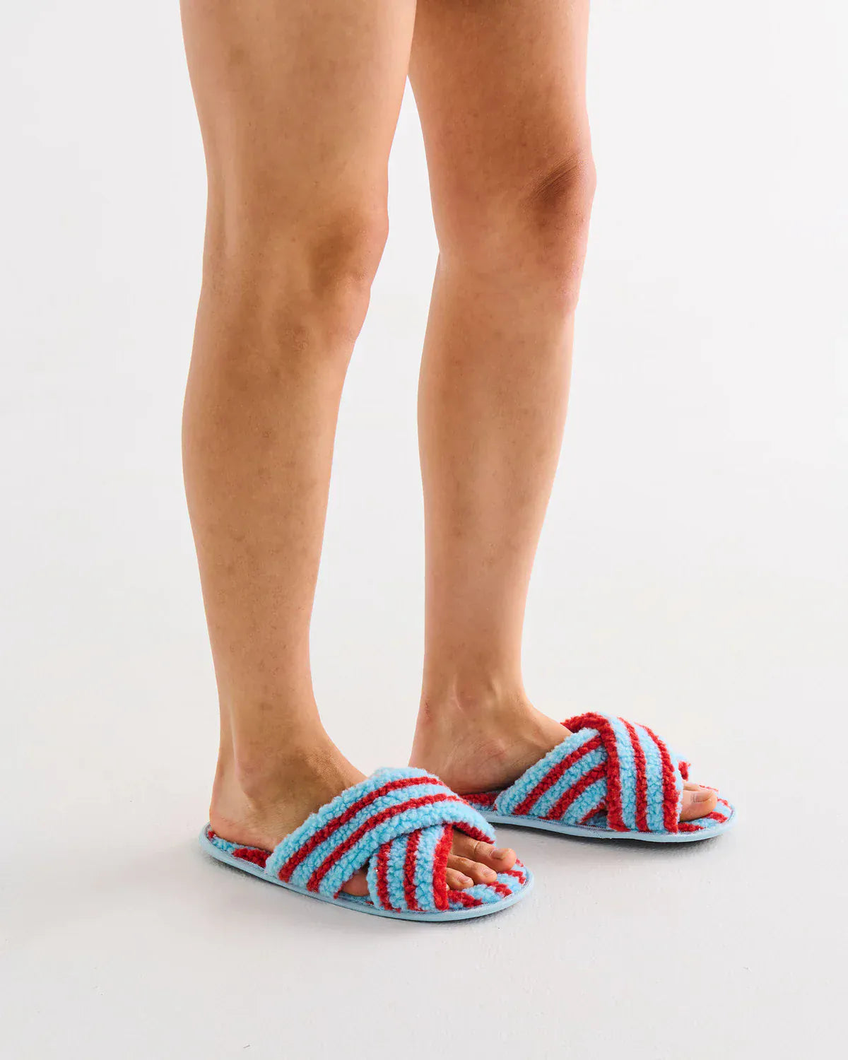 Hamilton Stripe Sherpa Adult Slippers | 37/38
