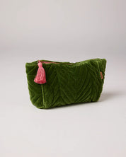 Moss Velvet Toiletry Bag