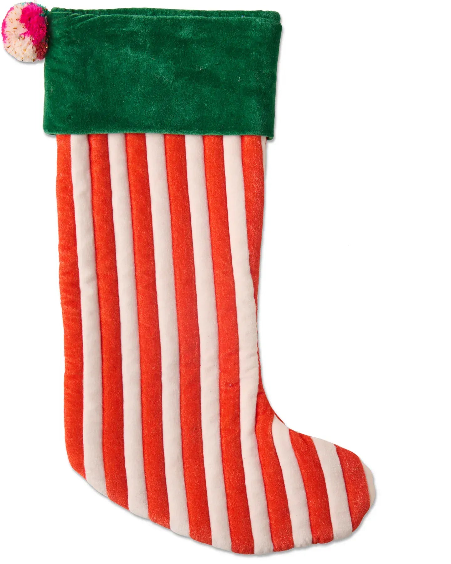 Jolly Christmas Velvet Stocking