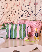 Cactus Stripe Quilted Cotton Toiletry Purse