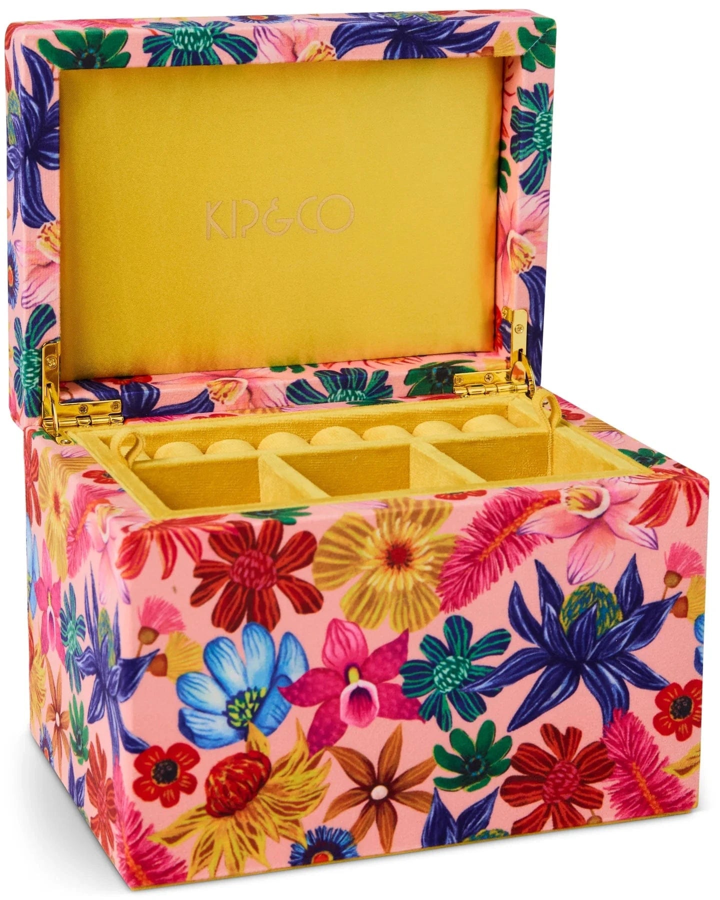 Wild Flowers In Bloom Velvet Jewellery Box