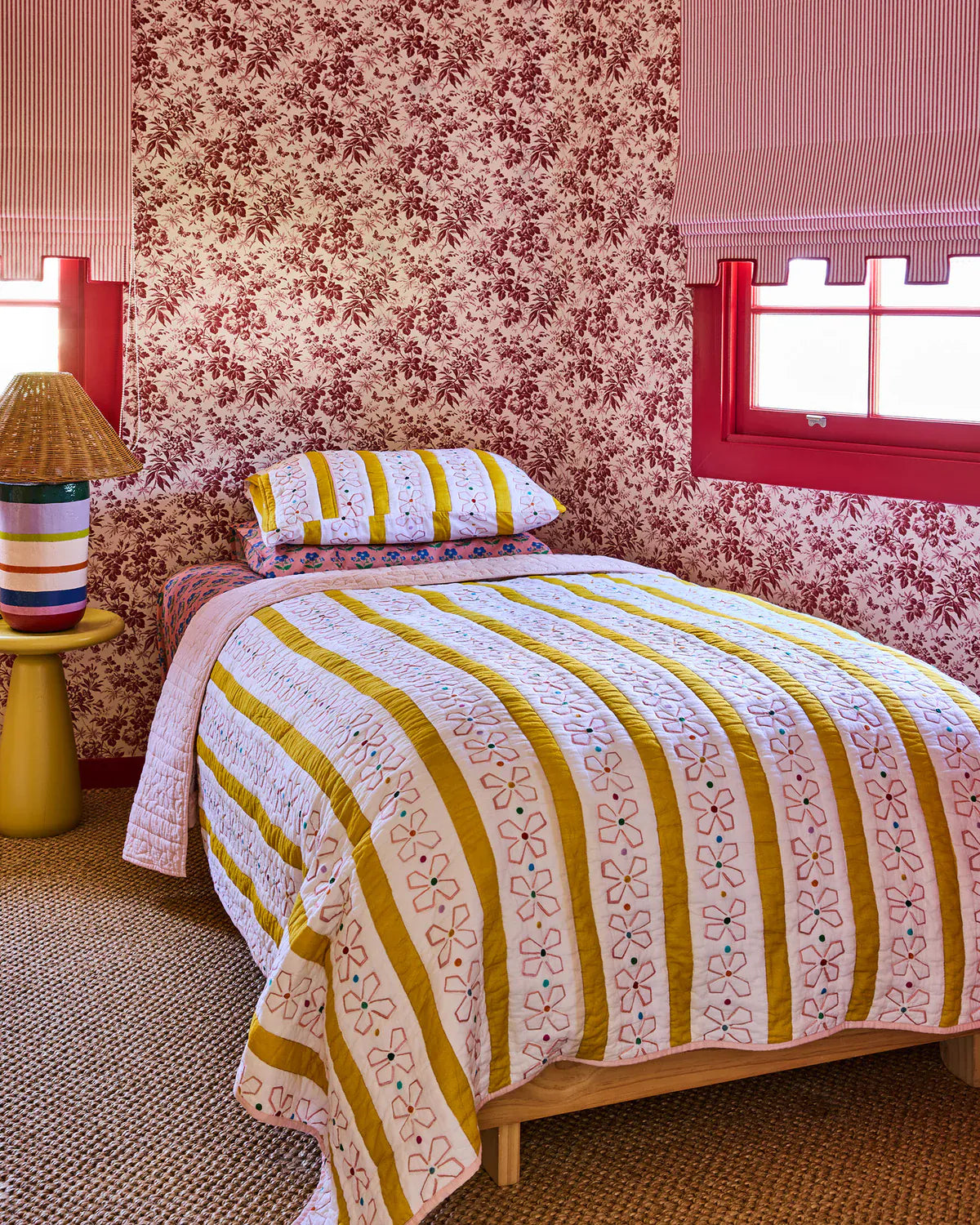 Kip&Co x Anna Spiro Daisy Chain Organic Cotton Quilted Bedspread | Single