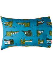 Crocodile Rock Blue Organic Cotton Pillowcase | Single