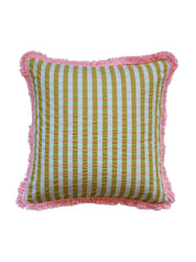 Pink Quartz Seersucker Cushion | Vegan Insert