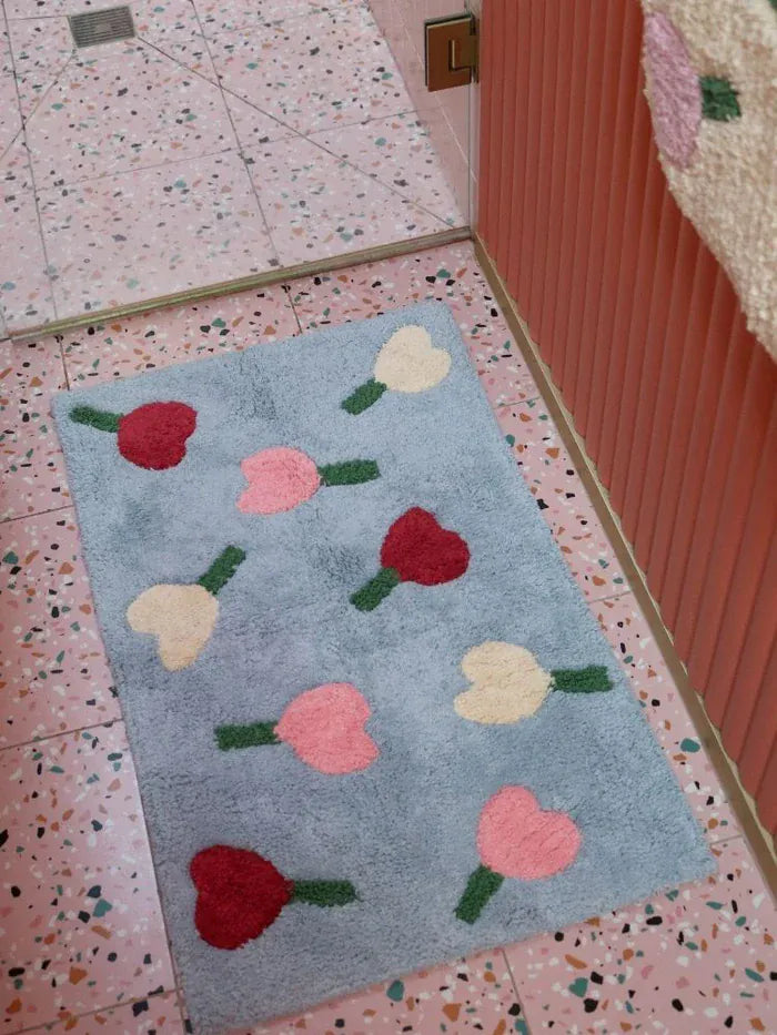 Forget Me Not Bath Mat | Sky
