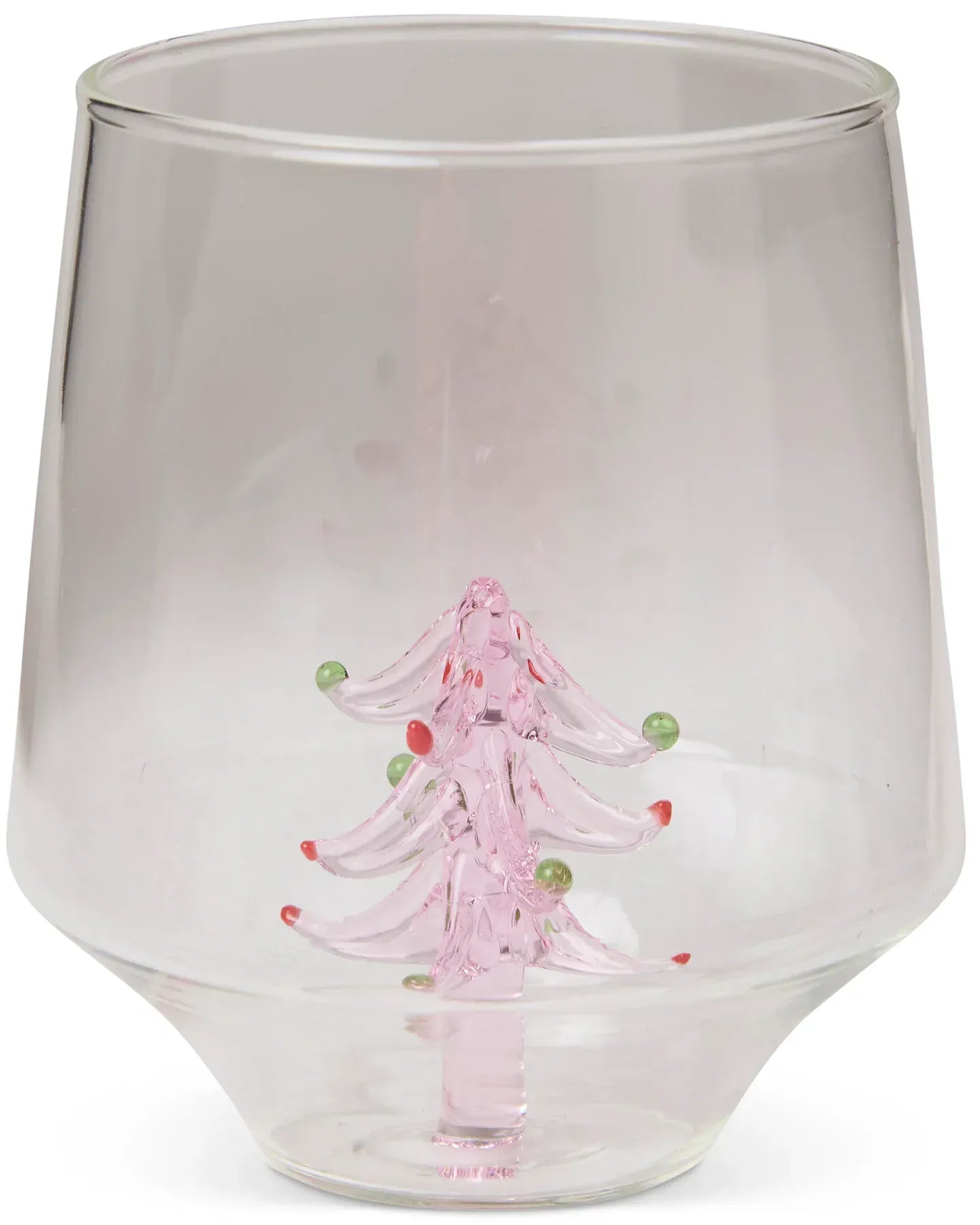Tickled Pink Christmas Tumbler Glass | Set of 2