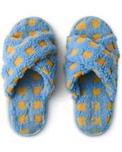 Ocean Shores Check Sherpa Adult Slippers | 37/38