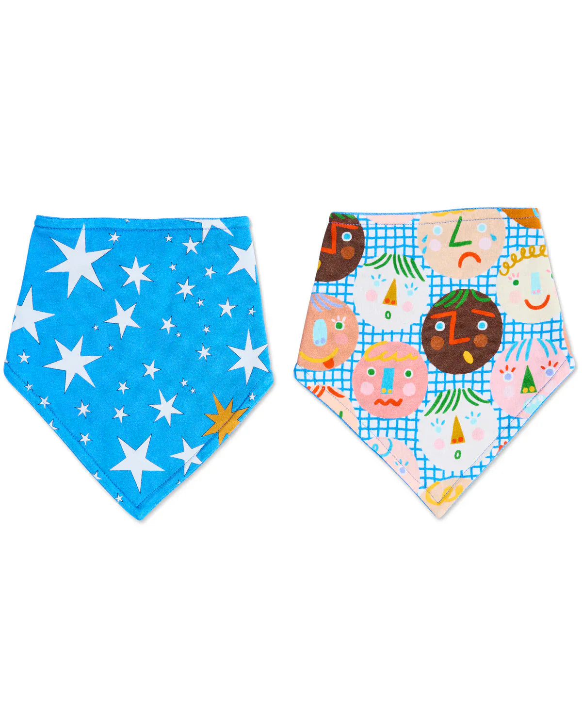 Happy Stars Organic Cotton Dribble Bib Set