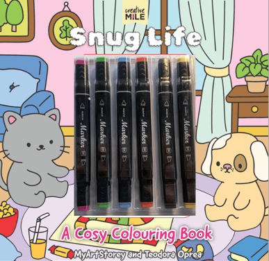 Snug Life Cosy Colouring Book + Markers