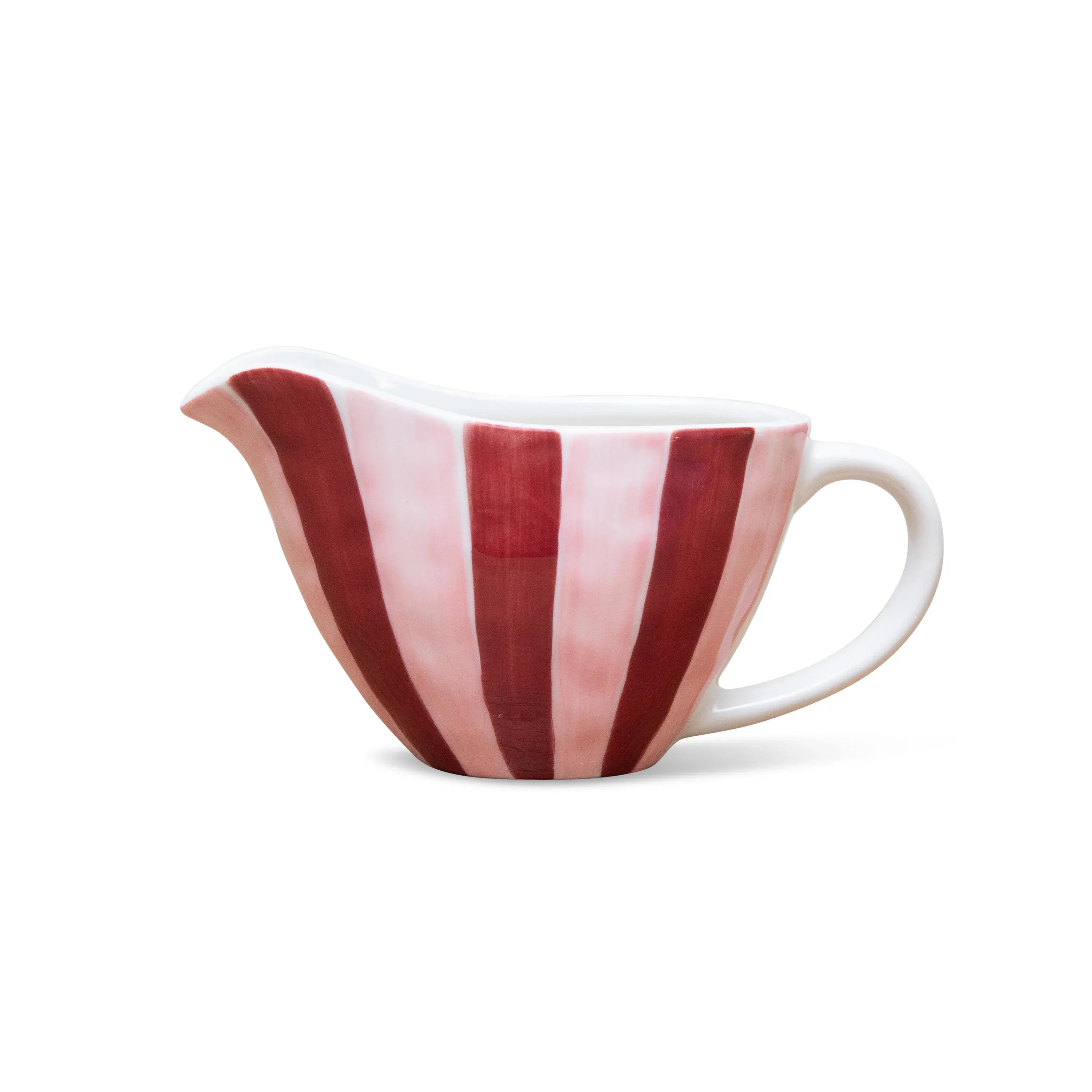 Gravy Jug | Pink + Burgundy Stripe