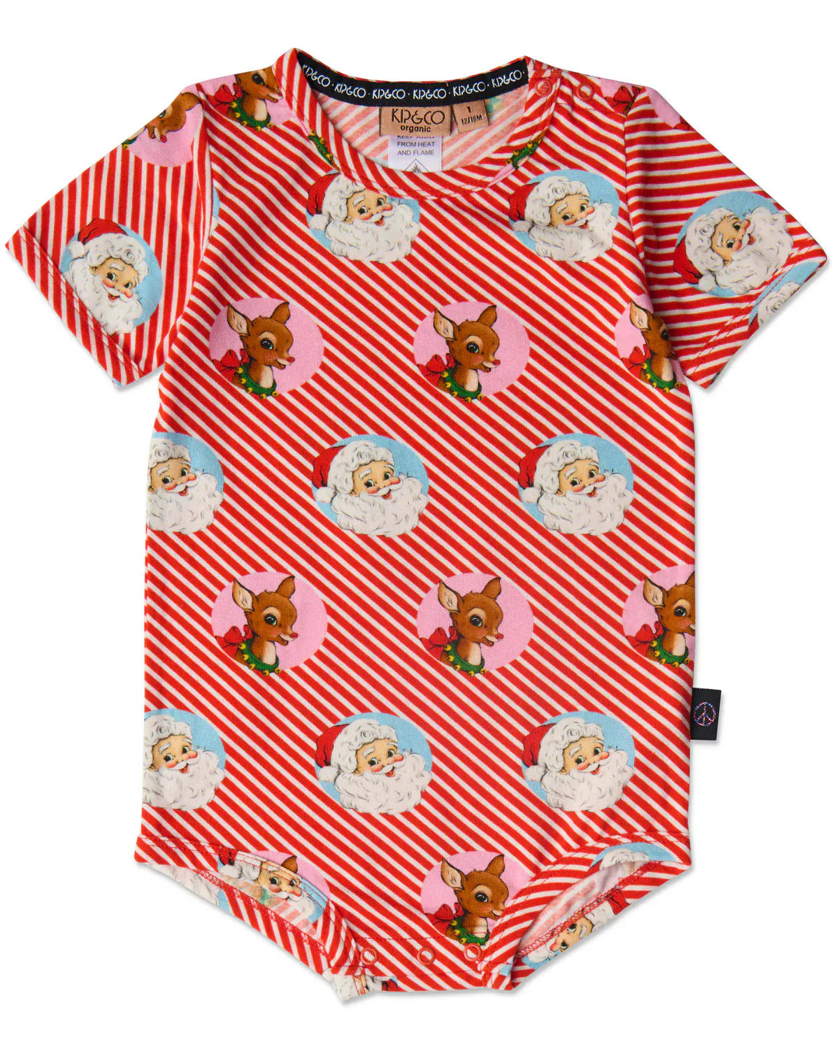 I Love Christmas Spot Organic Long Sleeve Zip Romper 12-18mth