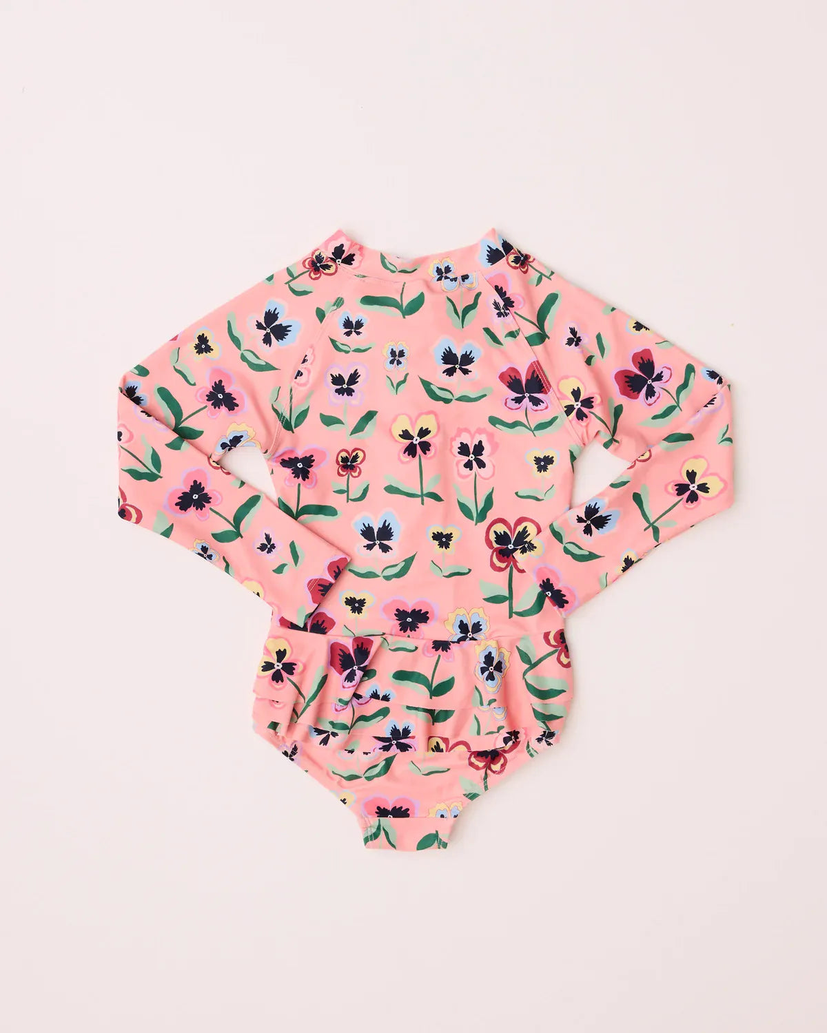 Pretty Pansy Long Sleeve Bathers