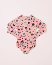 Pretty Pansy Long Sleeve Bathers