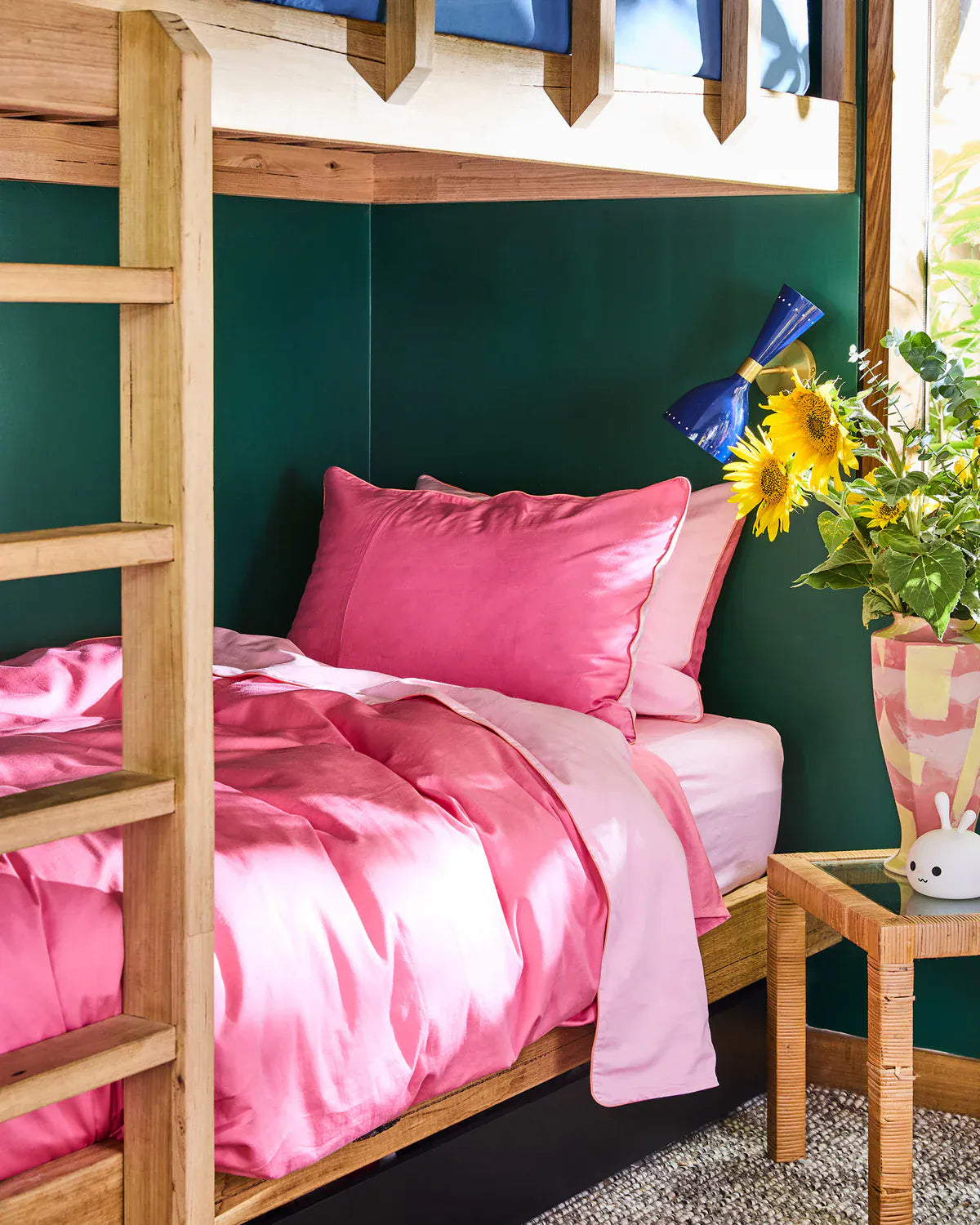 Glow In Pink Bamboo Cotton Pillowcases | Set of 2