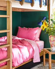 Glow In Pink Bamboo Cotton Pillowcases | Set of 2