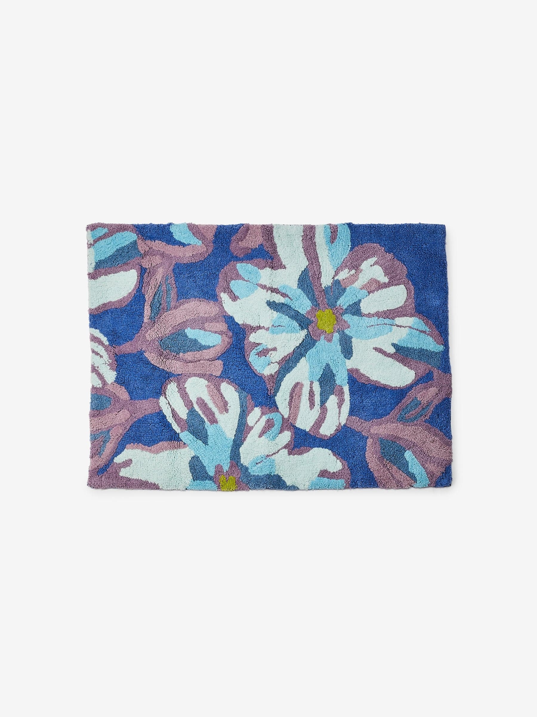 Blue Dutch Floral Bath Mat