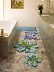 Blue Dutch Floral Bath Mat