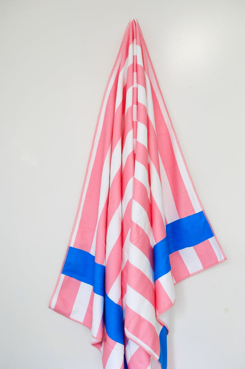 Beach Towel - Light Pink Stripe