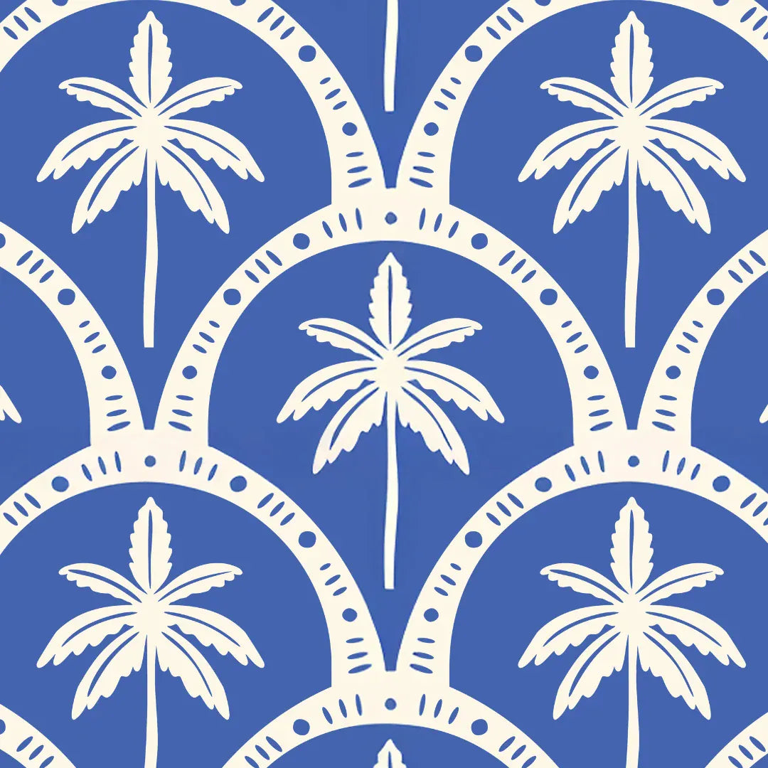Tiny Zip Pouch | Blue Palm