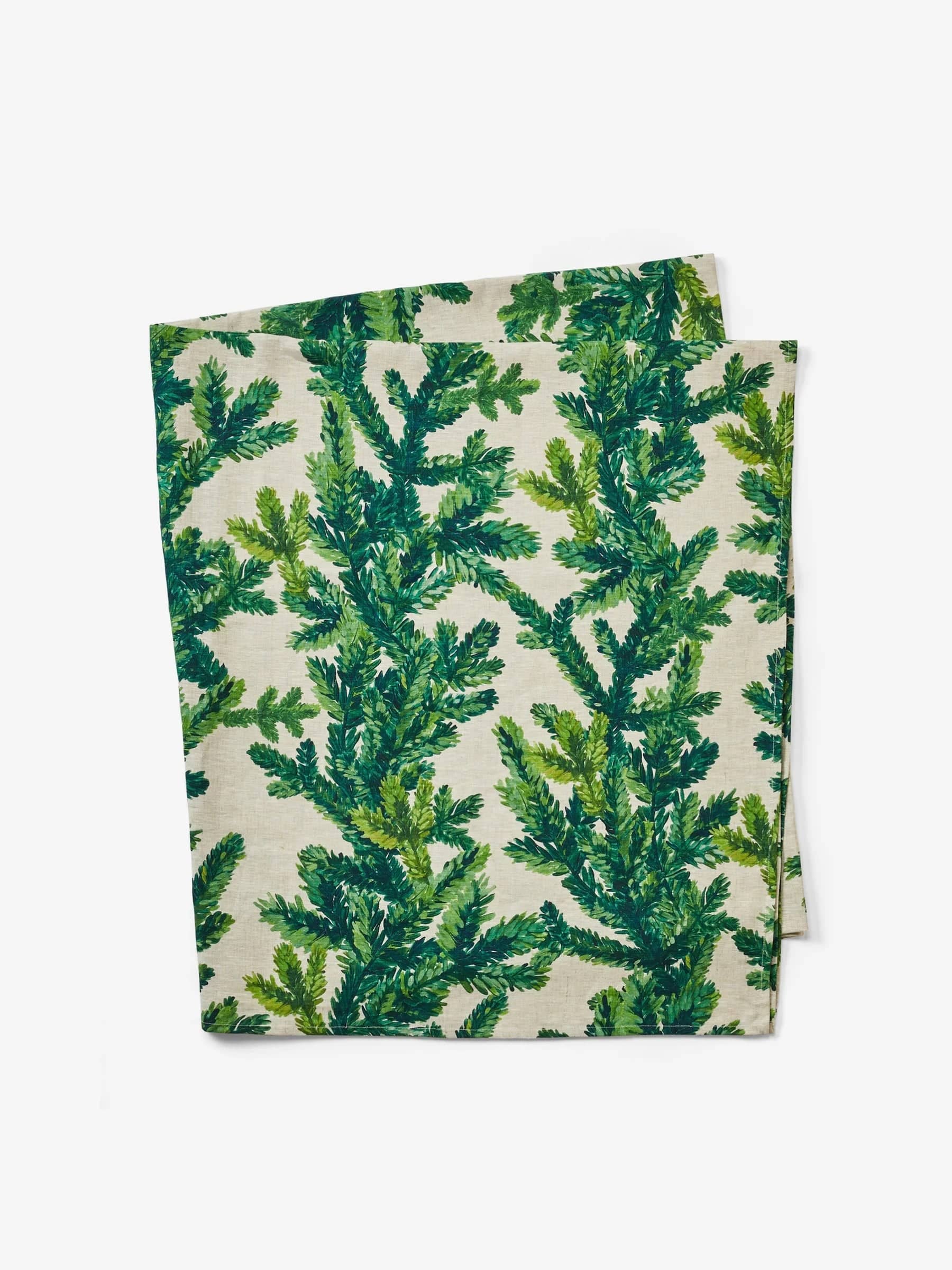 Festive Foliage Green Tablecloth