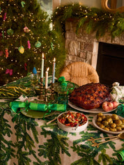 Festive Foliage Green Tablecloth
