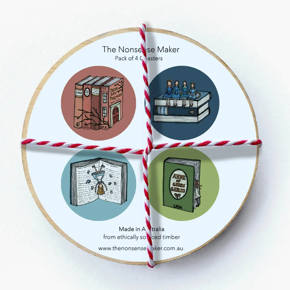 Book Coasters | Pack of 4