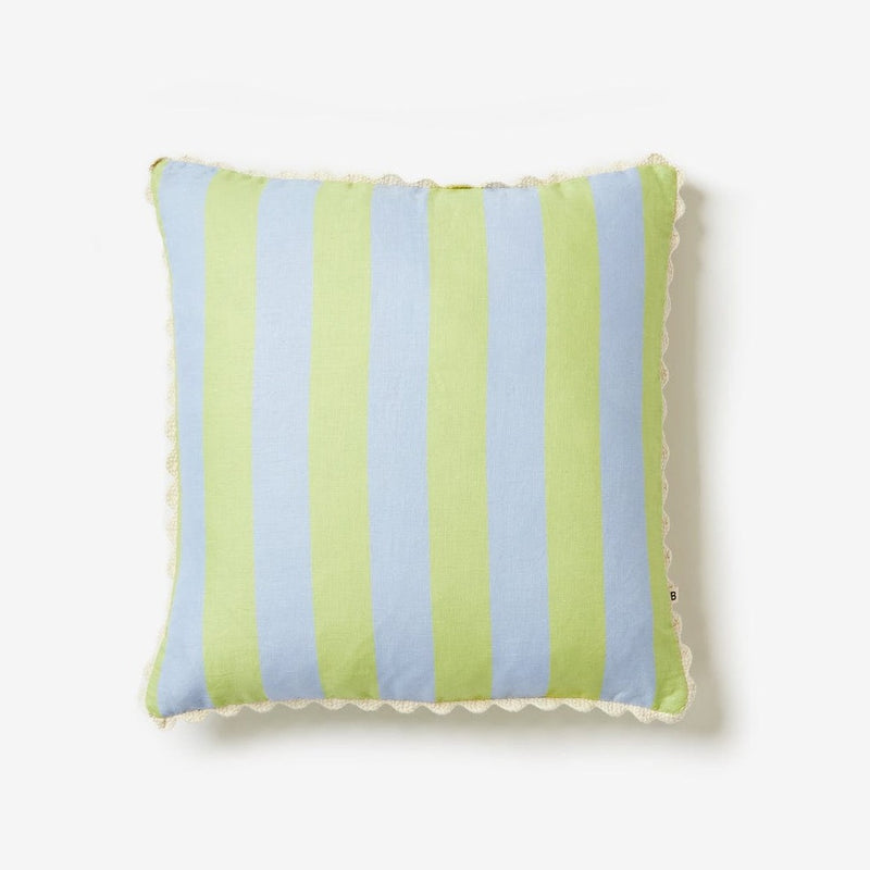 Bold Stripe Blue Lime 50cm Cushion