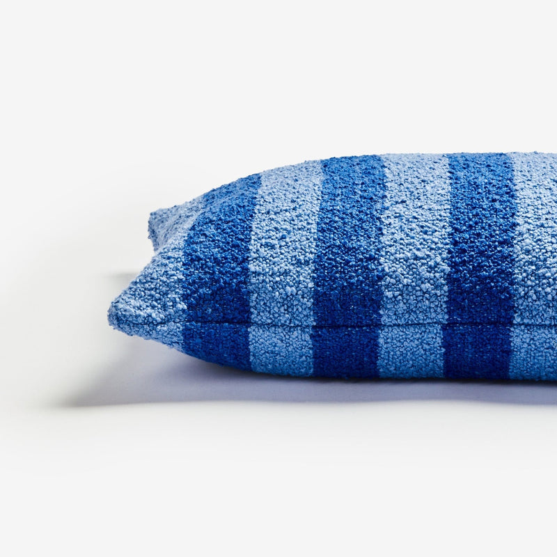 Boucle Stripe Blue 60x40cm Cushion