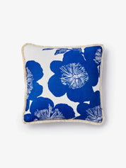 Jardin Blue Linen Cushion