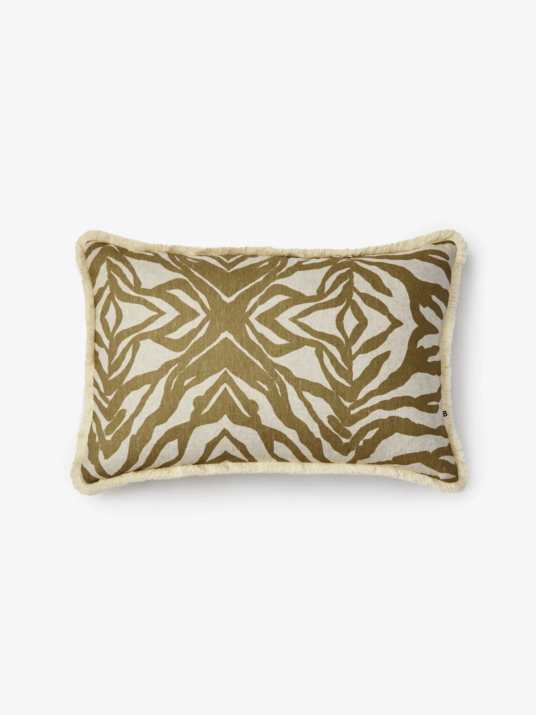 Zebra Olive Cushion