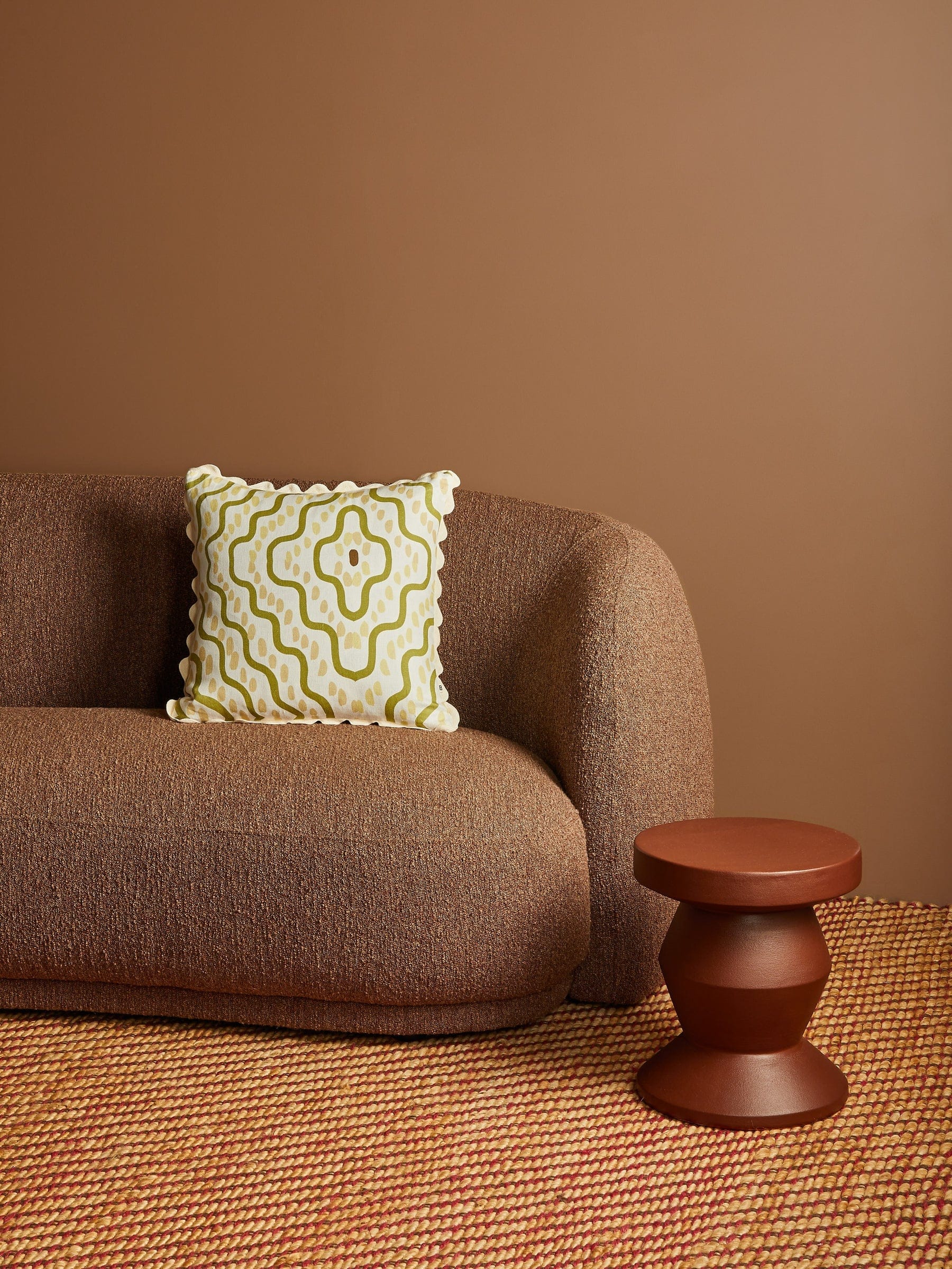 Rushes Olive Cushion