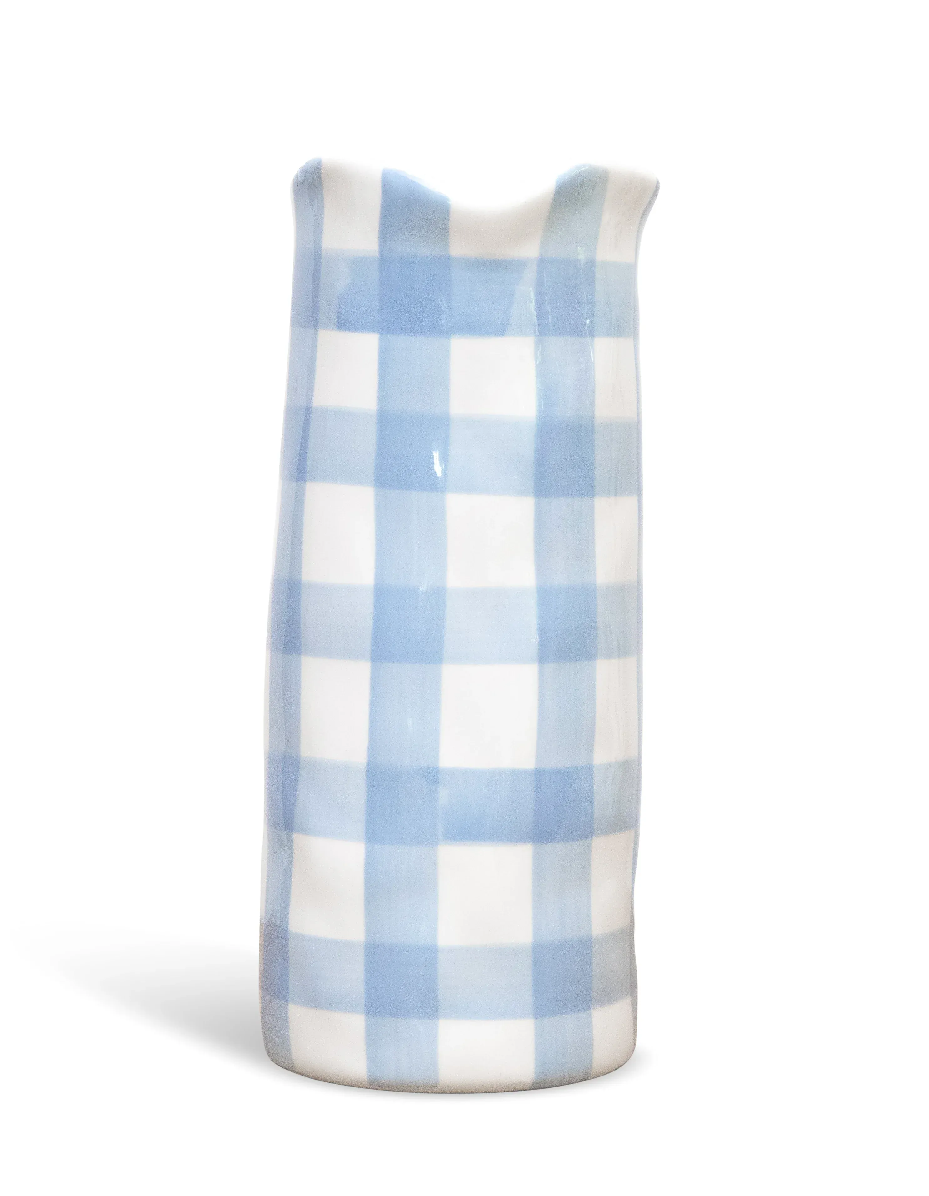 Large Vase | Blue Gingham
