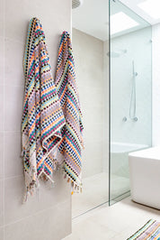 Pompom Turkish Cotton Bath Sheet | Candy