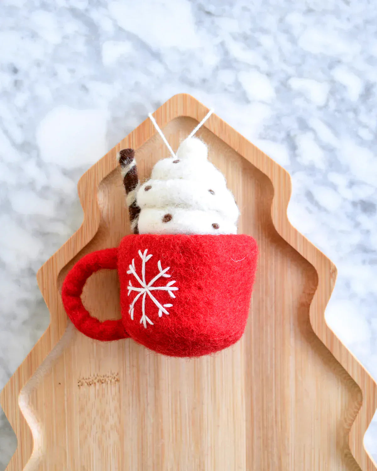 Felt Christmas Hot Chocolate Mug Ornament