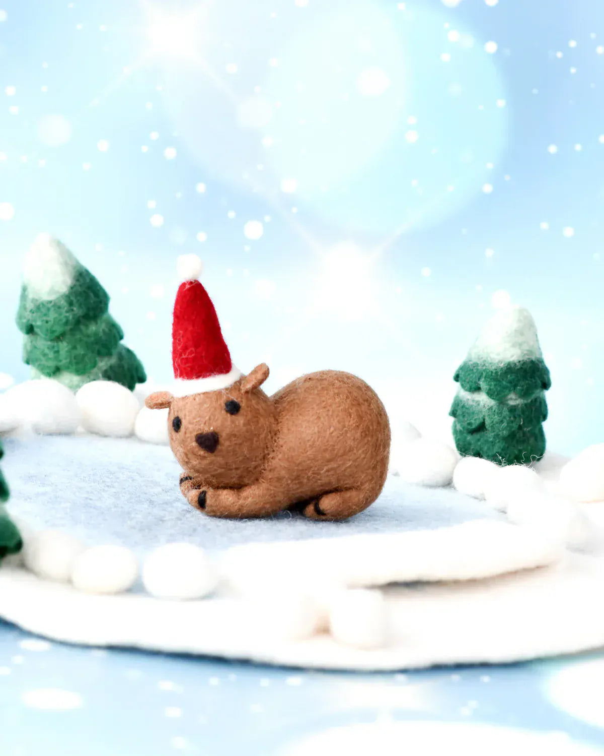 Felt Christmas Wombat Toy