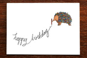 Birthday Card | Colouring Echidna