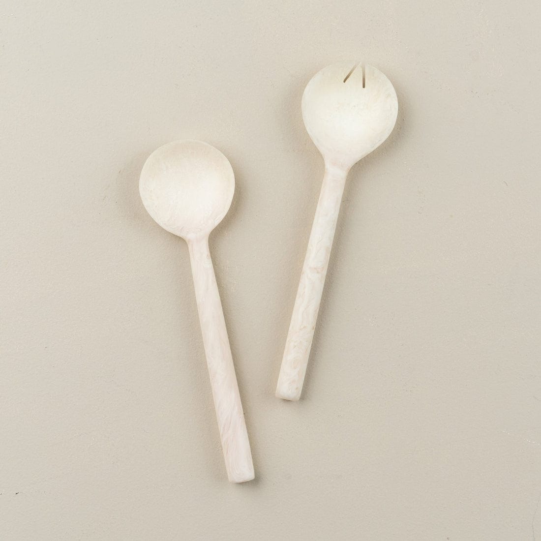 Flow Resin Salad Server | Marshmallow
