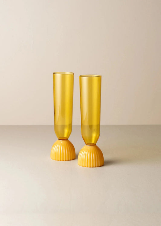 Karios Champagne Flute Yellow Topaz Set of 2