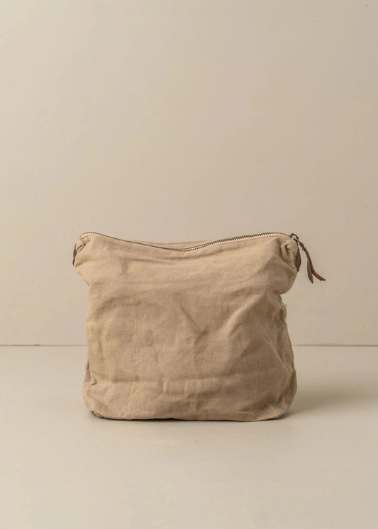 Journey Canvas Makeup Bag (Clay)